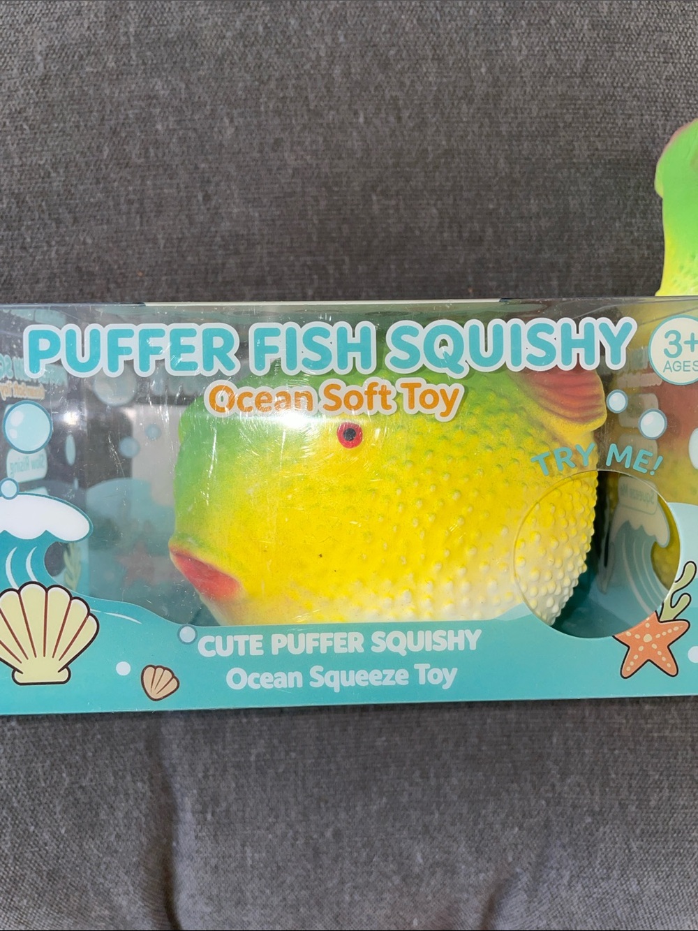 Puffer Fish Squishy Ocean - Yellow/Green